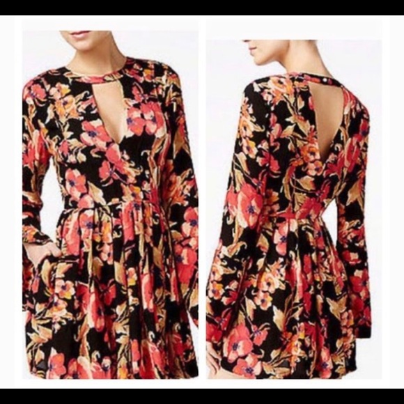 Free People Dresses & Skirts - Free People Tegan Cut Out Mini Dress Size 4